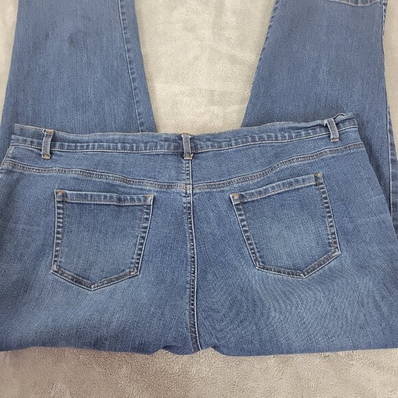 Gloria Vanderbilt Amanda Womens Jeans 24W Plus Straight Leg Dark Blue SL34E - Picture 6 of 10